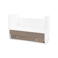 Bed DREAM NEW 60x120 white+coffee /transformed into a child bed/
